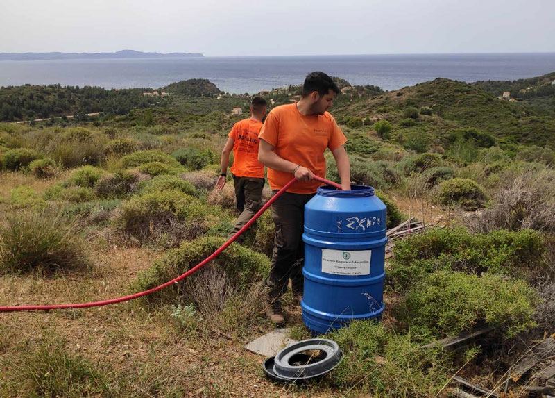Κ.Σ. Χίου : Έλεγχος λειτουργίας στις ποτίστρες της άγριας ζωής