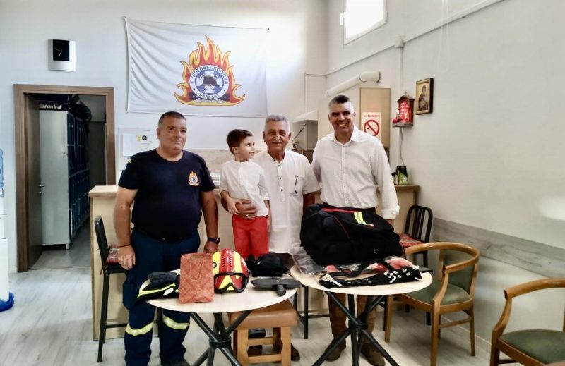 Ο νεότερος σε ηλικία χορηγός/δωρητής του Πυροσβεστικού Σώματος είναι γιος κυνηγού