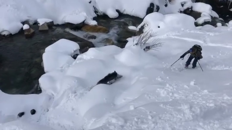Επίθεση αγριόχοιρου σε σκιέρ...VIDEO