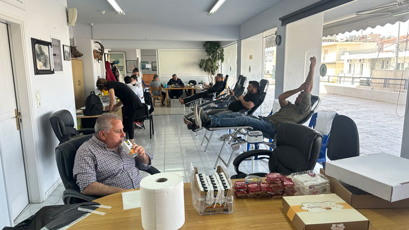 Πραγματοποίηθηκε η εθελοντική αιμοδοσία του Κ.Σ. Αχαρνών