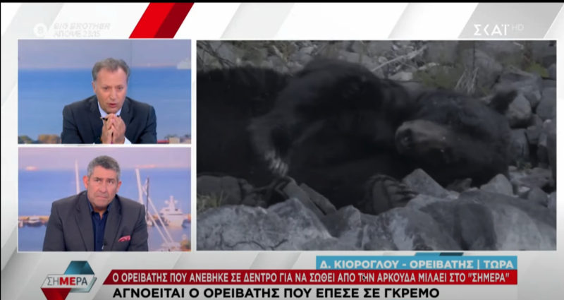 Δράμα: H αρκούδα έριξε στον γκρεμό τον Χρήστο..VIDEO
