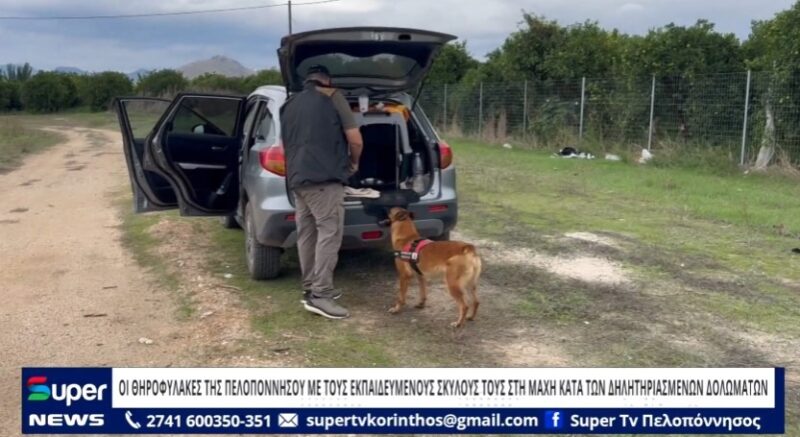 Οι θηροφυλακή της Γ' ΚΟΠ με τους εκπαιδευμένους σκύλους...VIDEO