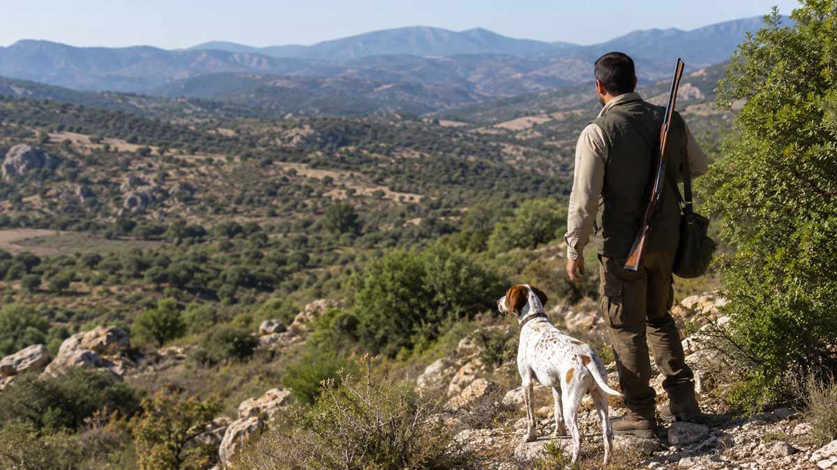 Κυνηγός με σκύλο στην Κύπρο κατά τη νέα κυνηγετική περίοδο