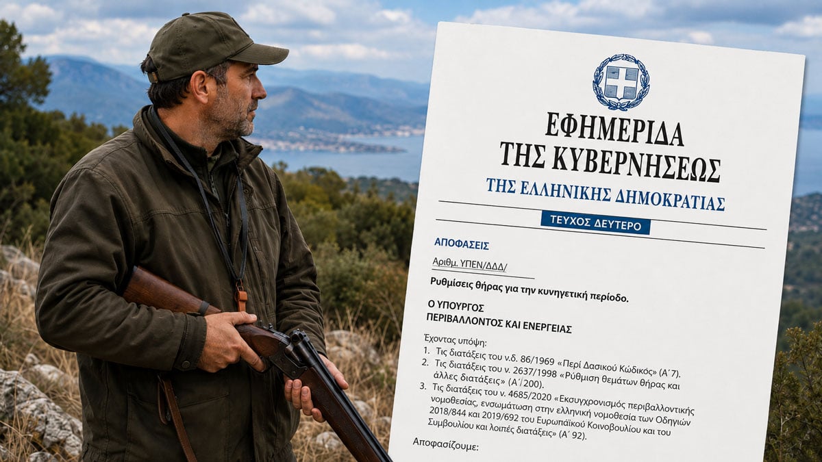 Υπογράφηκε η ρυθμιστική θήρας για την κυνηγετική περίοδο 2026-2027