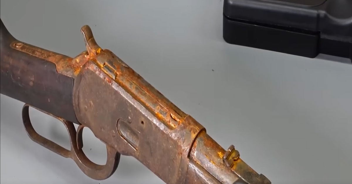 Winchester 1892 – Αποκατάσταση σκουριασμένου όπλου Σκουριασμένο Winchester 1892 πριν από την αποκατάσταση